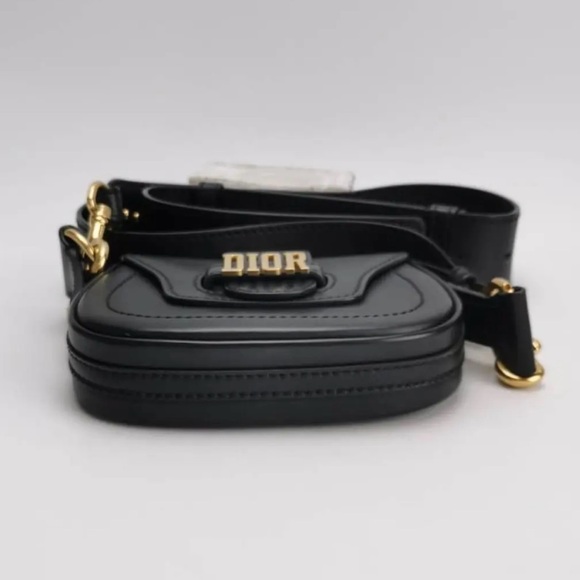 Authentic Christian Dior Calfskin D Fence Leather Cross Body Bag - Picture 2 of 9
